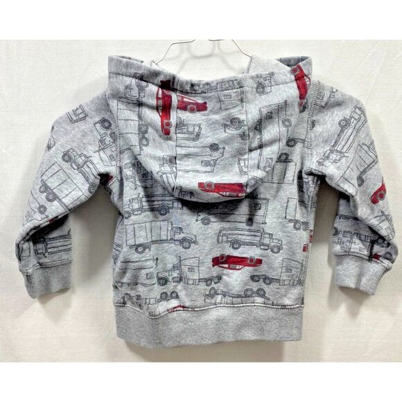 Carters 2pc Sweat Suit Gray W/ Cars & Trucks Boys Automobile Comfy Size 2T - Picture 5 of 10